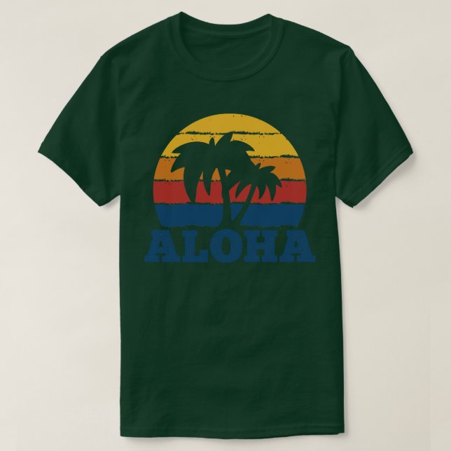 Camiseta Aloha Vintage Hawaii (Frente do Design)