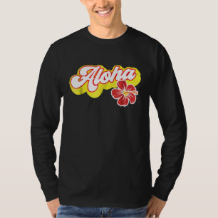 Camiseta Aloha Vintage Hibiscus Flower Hawaii Surf Vintage