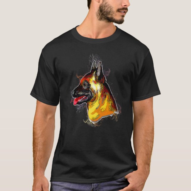 Camiseta Alojamento de Água Amor Malinois Belga (Frente)