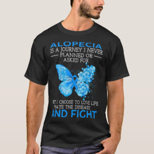 Camiseta Alopecia É Uma Viagem Que Nunca Planejei Borboleta