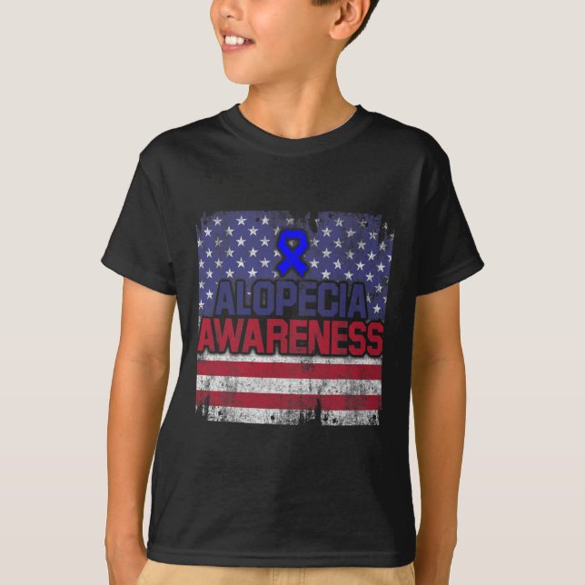 Camiseta Alopecia Sensibilização Cabelo Perda Guerreira Sob (Frente)