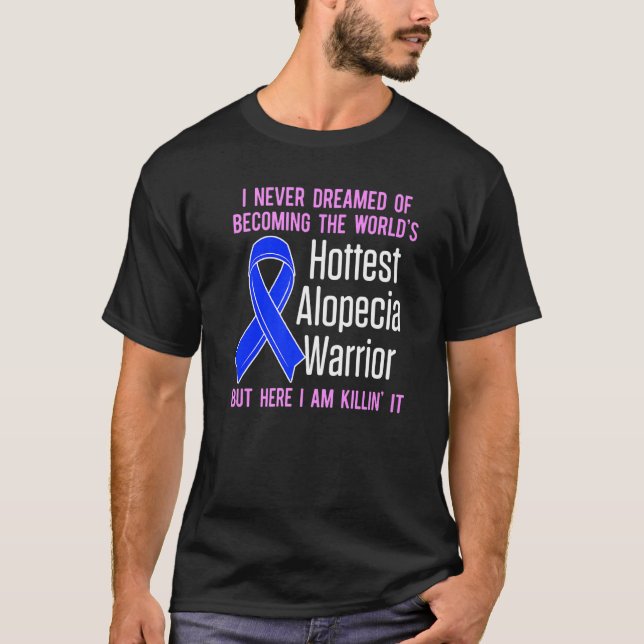 Camiseta Alopecia Sensibilização Cabelo Perda Guerreiro Sob (Frente)