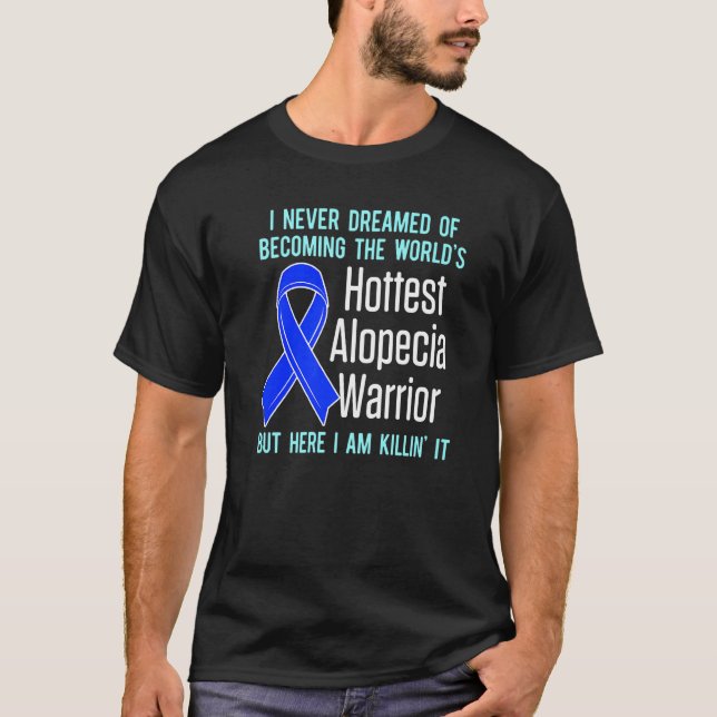 Camiseta Alopecia Sensibilização Cabelo Perda Guerreiro Sob (Frente)