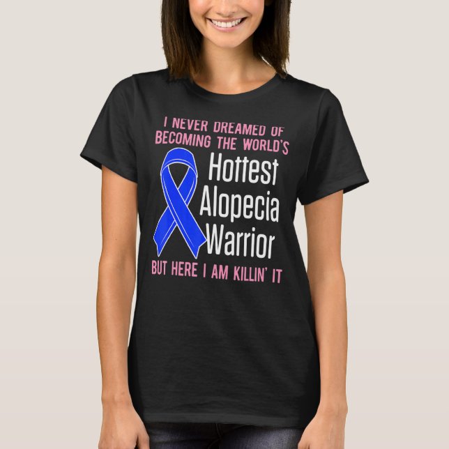Camiseta Alopecia Sensibilização Cabelo Perda Guerreiro Sob (Frente)