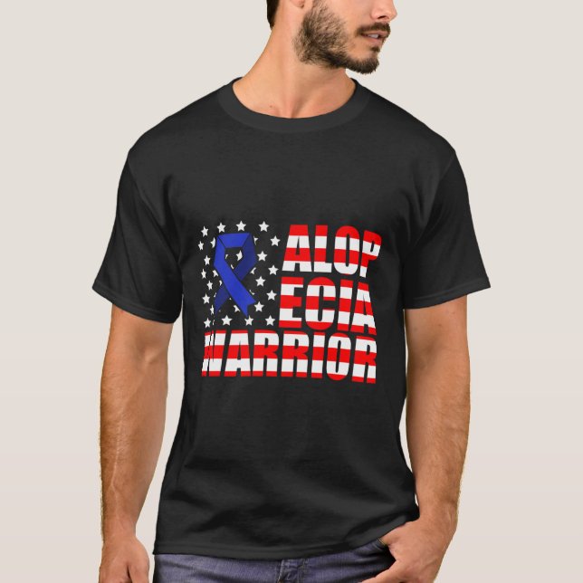 Camiseta Alopecia Sensibilização Cabelo Perda Guerreiro Sur (Frente)