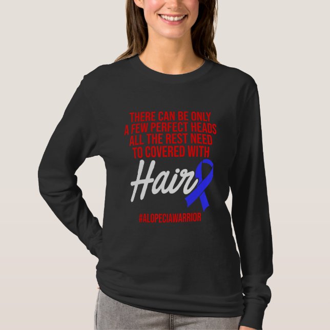 Camiseta Alopecia Sensibilização Cabelo Perdido Guerreiro C (Frente)