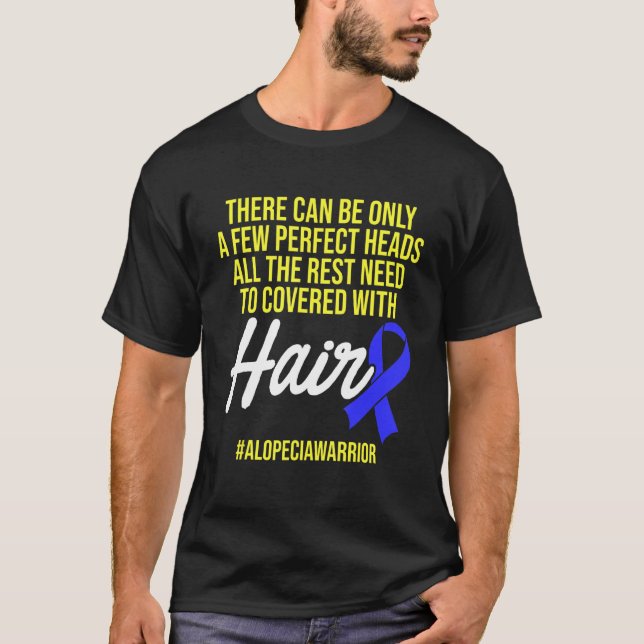 Camiseta Alopecia Sensibilização Cabelo Perdido Guerreiro C (Frente)