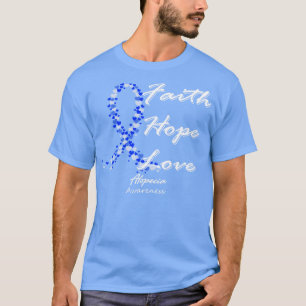 Camiseta Alopecia Sensibilização Fé Esperança Amor Nesta Fa