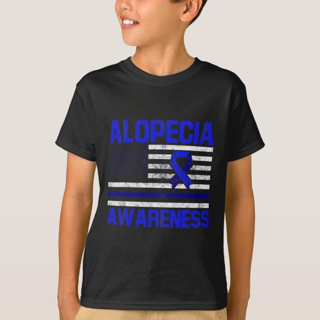 Camiseta Alopecia Sensibilização Guerreiro de Perda de Cabe (Frente)