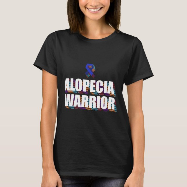 Camiseta Alopecia Sensibilização Pêssego Perda Patiente Gue (Frente)