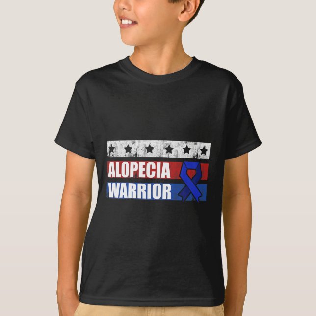 Camiseta Alopecia Sensibilização Sobrevivência do Guerreiro (Frente)
