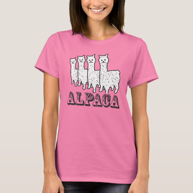 Camiseta Alpaca 4 Preto e Branco (Frente)