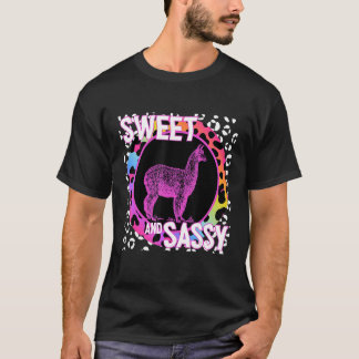 Camiseta Alpaca 90s Nostalgia Rainbow Leopard Print Tropica