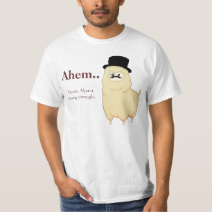 Camiseta Alpaca bonito do cavalheiro