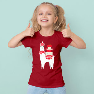 Camiseta Alpaca bonito do Natal