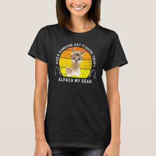Camiseta Alpaca de Pesca Minha Engrenagem Pescador Piada Va