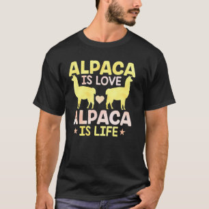 Camiseta Alpaca é amor Alpaca é vida lama