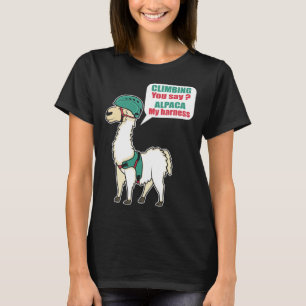 Camiseta Alpaca Escalando Montanhista E Fã de Alpaca