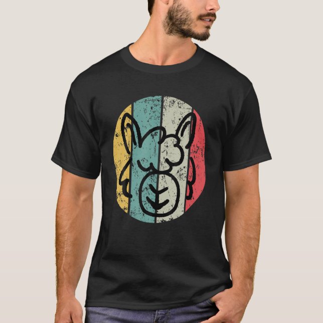 Camiseta Alpaca Farmers Farmers Lama Head Retro Alpaca Llam (Frente)