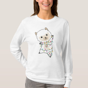 Camiseta Alpaca Felry Christmas Winter Animais Alpacas