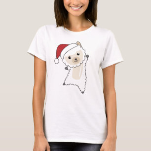 Camiseta Alpaca Felry Christmas Winter Animais Alpacas