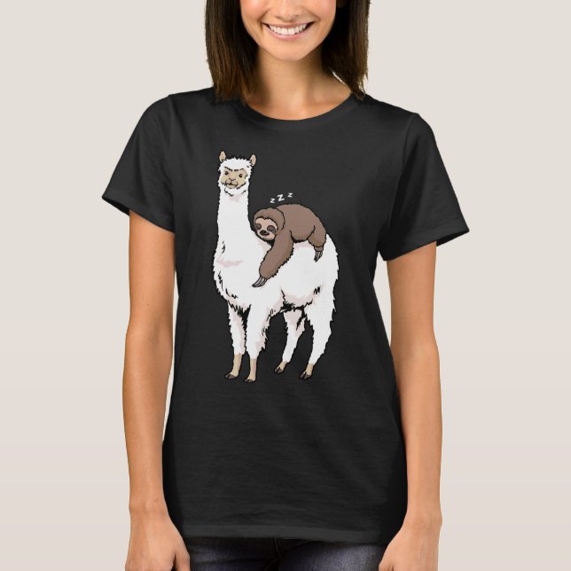 Camiseta Alpaca Funny Alpaca Sloth Loafers (Frente)