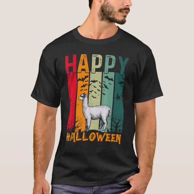 Camiseta Alpaca Girls Boys Retro Style Janto de Halloween P (Frente)