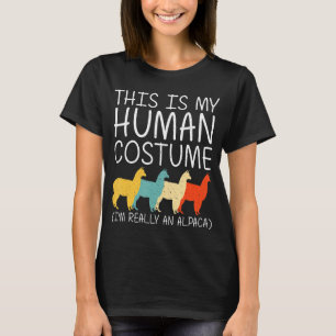 Camiseta Alpaca Halloween Humano Costume Vicuna Llama Easy