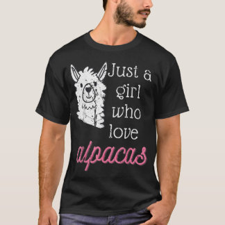 Camiseta Alpaca Just A Girl Who Loves Alpacas 