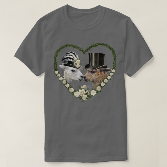 Camiseta Alpaca Lama Bride e o presente de casamento nobre (Frente do Design)