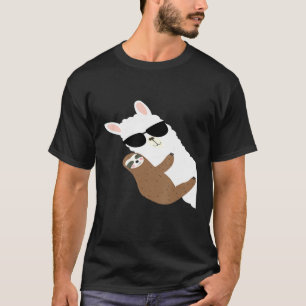 Camiseta Alpaca legal Com Óculos De Sol E Lama Llama Sloth
