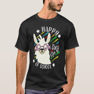 Camiseta Alpaca Llama 100 Dias De Escola Professor 100º Dia