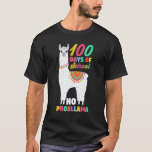 Camiseta Alpaca Llama Estudante Professor 100 Dias De Escol