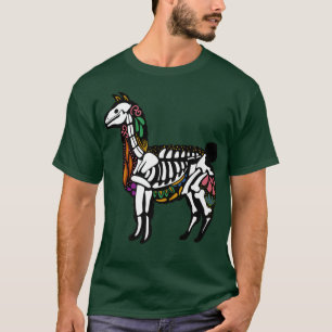 Camiseta Alpaca Llama Skeleton, Halloween