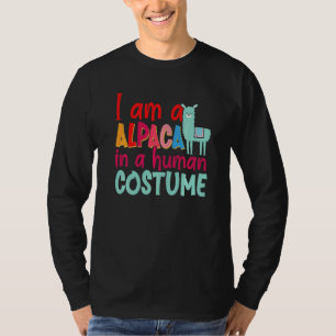 Camiseta Alpaca Llama Sou Alpaca Em Um Fato Humano