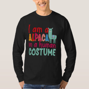 Camiseta Alpaca Llama Sou Alpaca Em Um Fato Humano