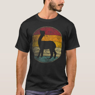 Camiseta Alpaca Llama Vintage Distressed Retro Silhueta 7