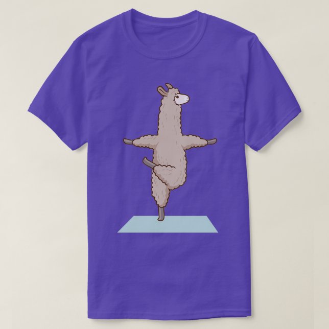 Camiseta Alpaca Llama Yoga Esportes Engraçado ginástica Gin (Frente do Design)