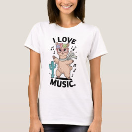 Camiseta Alpaca love music