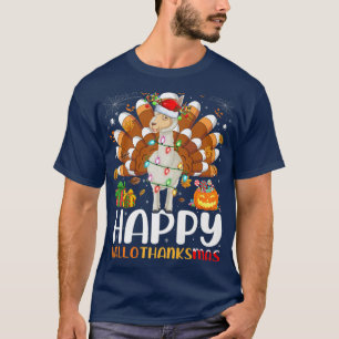 Camiseta Alpaca Lover Halloween Natal Feliz HalloGraças