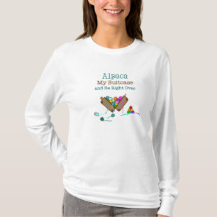 Camiseta Alpaca meu t-shirt Longo-sleeved mala de viagem