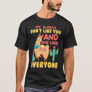 Camiseta Alpaca, minha Alpaca, não gosta de você e ela gost