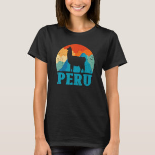 Camiseta Alpaca Peruengraçado Retro Lhama Peruana