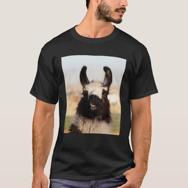 Camiseta Alpaca Showing Off Cute and  Face Animal (Frente)