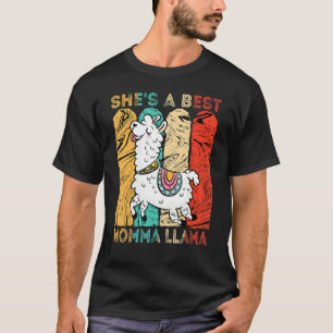 Camiseta Alpaca Vintage Ela é a melhor mãe Llama Mamãe Moth