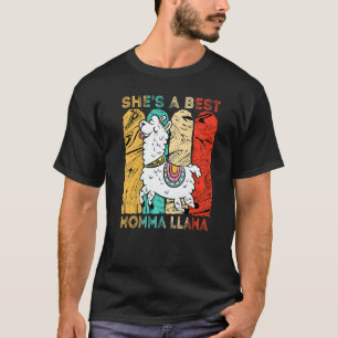 Camiseta Alpaca Vintage Ela É Uma Melhor Mamãe Lhama Mamãe