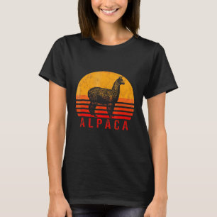 Camiseta Alpaca Vintage Retro Alpaca Lhama Lã Peru