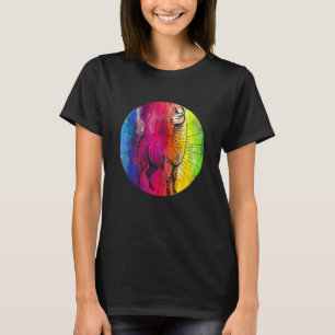 Camiseta Alpaca VS Llama Eu Amo Alpacas Drama de Llama Colo