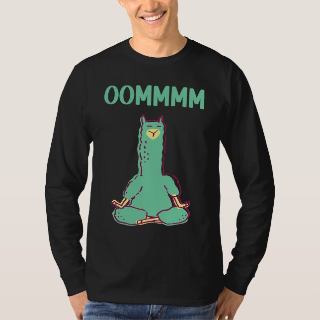 Camiseta Alpaca Yoga  Animals Workout Calm Zen (Frente)