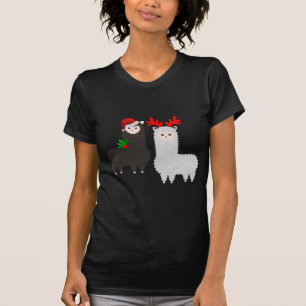 Camiseta alpacas de renas de natal